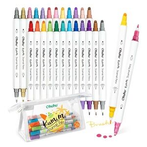 NEW Ohuhu Dual-Tip Calligraphy Brush & Dot Marker Pens Set